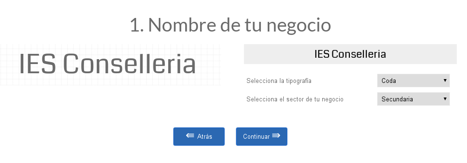 Poner información de la empresa